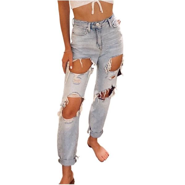 women's jeans women ripped high waist straight leg slimming denim trousers causal vintage sequin full length hole loose pants, Blue
women's jeans women ripped high waist straight leg slimming denim trousers causal vintage sequin full length hole loose pants, Blue