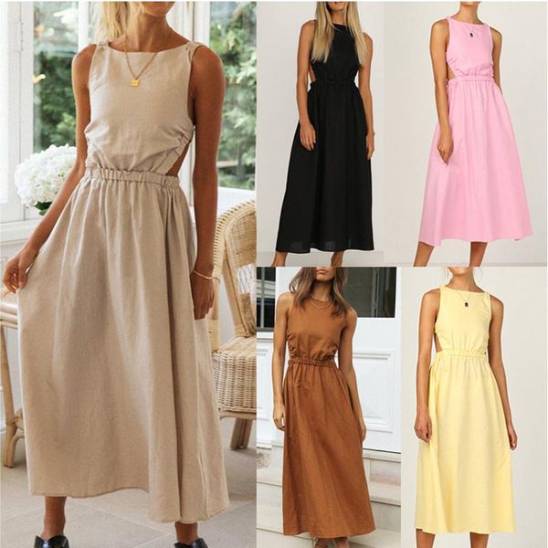 casual dresses fashion elegant solid color strap women dress slip black maxi backless vintage summer female party vestidos, Black;gray
casual dresses fashion elegant solid color strap women dress slip black maxi backless vintage summer female party vestidos, Black;gray