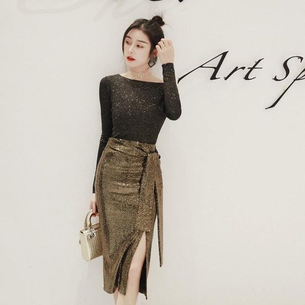 fashion ladies party sequin long sleeves suit style women fall two pieces outfit casual dresses, Black;gray
fashion ladies party sequin long sleeves suit style women fall two pieces outfit casual dresses, Black;gray