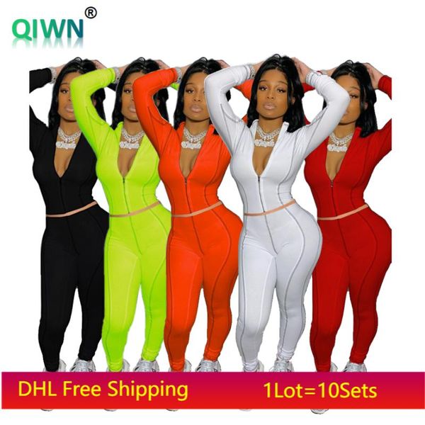 women's two piece pants qiwn 2 set women matching sets jacket pant active tracksuits autumn winter woman wholesale clothes solid color, White
women's two piece pants qiwn 2 set women matching sets jacket pant active tracksuits autumn winter woman wholesale clothes solid color, White