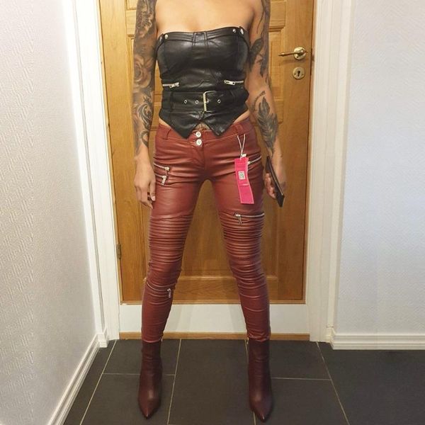 melody burgundy faux leather trousers low rise pants petite jeggings women push up bucool leggings style women's & capris, Black;white
melody burgundy faux leather trousers low rise pants petite jeggings women push up bucool leggings style women's & capris, Black;white