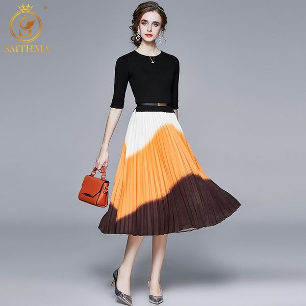 autumn winter vintage elegant knit half sleeve midi work office lady gradient dress slim formal pleated vestidos 210520, Black;gray
autumn winter vintage elegant knit half sleeve midi work office lady gradient dress slim formal pleated vestidos 210520, Black;gray