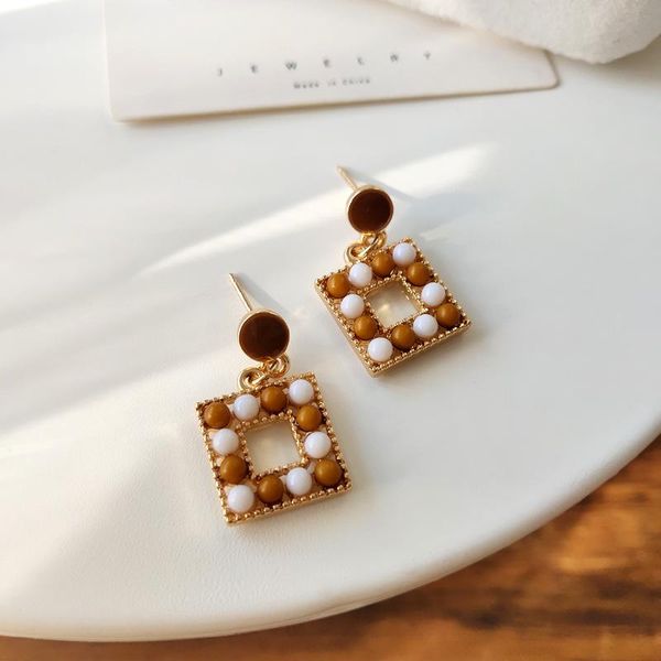 korean fashion geometric square earrings fairy fan collision color bead women trendy 2021 jewelry stud, Golden;silver
korean fashion geometric square earrings fairy fan collision color bead women trendy 2021 jewelry stud, Golden;silver