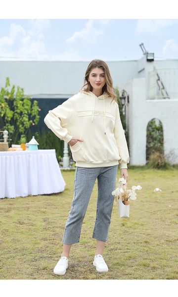 fleece sweater women 2022 autumn and winter new style pure cotton loose hooded ladies korean letter embroidery coat trend, Black
fleece sweater women 2022 autumn and winter new style pure cotton loose hooded ladies korean letter embroidery coat trend, Black