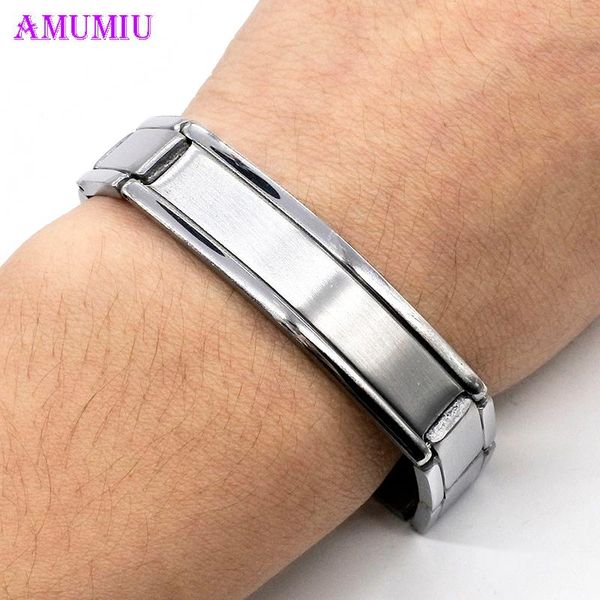 link, chain amumiu men's jewelry bracelet plated silver thick fashion pulseiras de prata male modle bijoux b033, Black
link, chain amumiu men's jewelry bracelet plated silver thick fashion pulseiras de prata male modle bijoux b033, Black