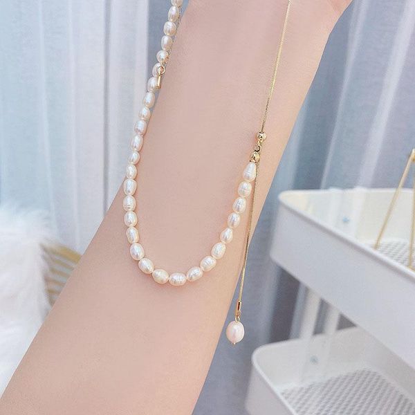 chains freshwater pearl necklace adjustable elegant for women summer chain with pendant temperament y shine jewelry, Silver
chains freshwater pearl necklace adjustable elegant for women summer chain with pendant temperament y shine jewelry, Silver