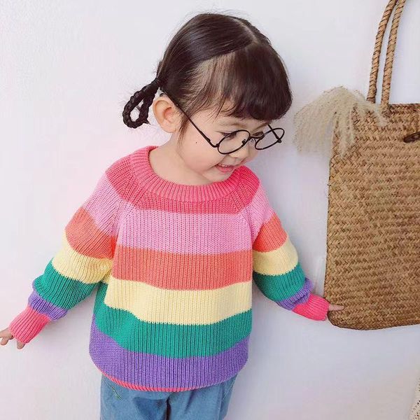 pullover children's rainbow sweater autumn winter 2021 boys and girls cute korean knitting stripe fashion top, Blue
pullover children's rainbow sweater autumn winter 2021 boys and girls cute korean knitting stripe fashion top, Blue