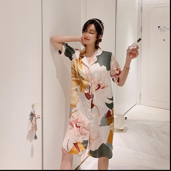 summer chemise femme nightdress womens sleepwears printed home wear short sleeved sleeping shirt long style sleepshirts night gown lingerie, Black;red
summer chemise femme nightdress womens sleepwears printed home wear short sleeved sleeping shirt long style sleepshirts night gown lingerie, Black;red