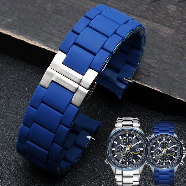 watch bands silicone stainless steel watchband for blue angel generation at8020-54l air eagle jy8035 waterproof mens strap 23mm, Black;brown
watch bands silicone stainless steel watchband for blue angel generation at8020-54l air eagle jy8035 waterproof mens strap 23mm, Black;brown
