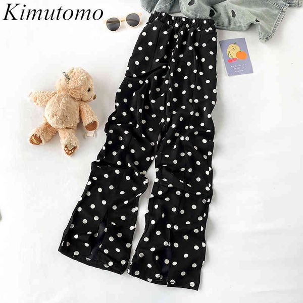 kimutomo vintage dot pants female hong kong style summer ladies high elastic waist split wide leg pants casual fashion 210521, Black;white
kimutomo vintage dot pants female hong kong style summer ladies high elastic waist split wide leg pants casual fashion 210521, Black;white
