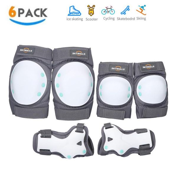 thicken knee pads set 6 in 1 protector kit elbow wrist guards sport safety protection for children adult, Black;gray
thicken knee pads set 6 in 1 protector kit elbow wrist guards sport safety protection for children adult, Black;gray