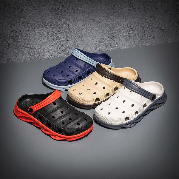 official website 70% off outlet summer mens fashion mixed colors thick platform clogs slippers soft flat beach sandals leisure breathable ga, Black
official website 70% off outlet summer mens fashion mixed colors thick platform clogs slippers soft flat beach sandals leisure breathable ga, Black