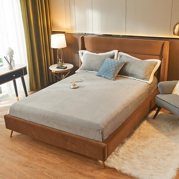 sheets & sets fitted sheet winter keep warm bed solid color mattress cover with elastic band double king size 140x200
sheets & sets fitted sheet winter keep warm bed solid color mattress cover with elastic band double king size 140x200
