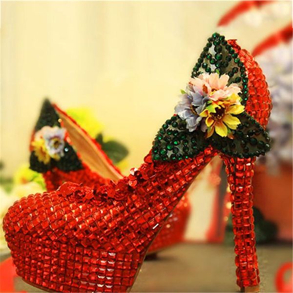 dress shoes women wedding red crystal bridal pumps floral leather high heels rhinestone platform party slip on plus size 43, Black
dress shoes women wedding red crystal bridal pumps floral leather high heels rhinestone platform party slip on plus size 43, Black