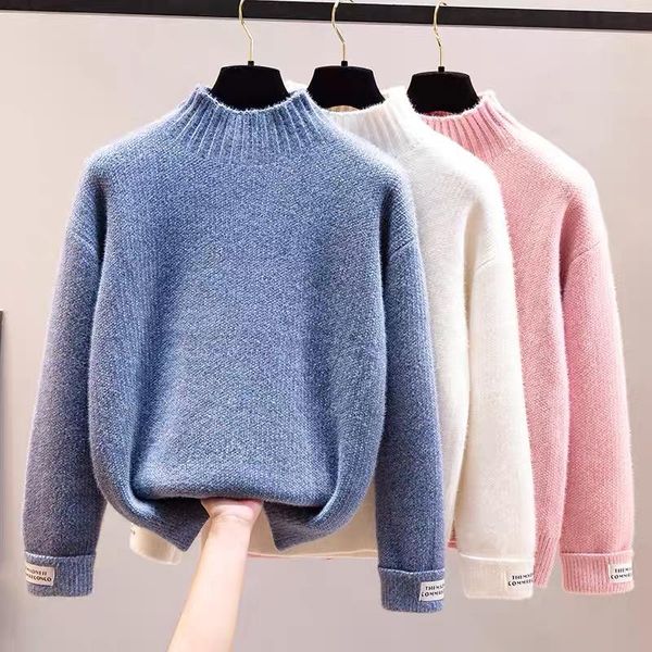women's sweaters autumn winter warm cashmere sweater woolen shirts casual knitted female knit pullovers, White;black
women's sweaters autumn winter warm cashmere sweater woolen shirts casual knitted female knit pullovers, White;black