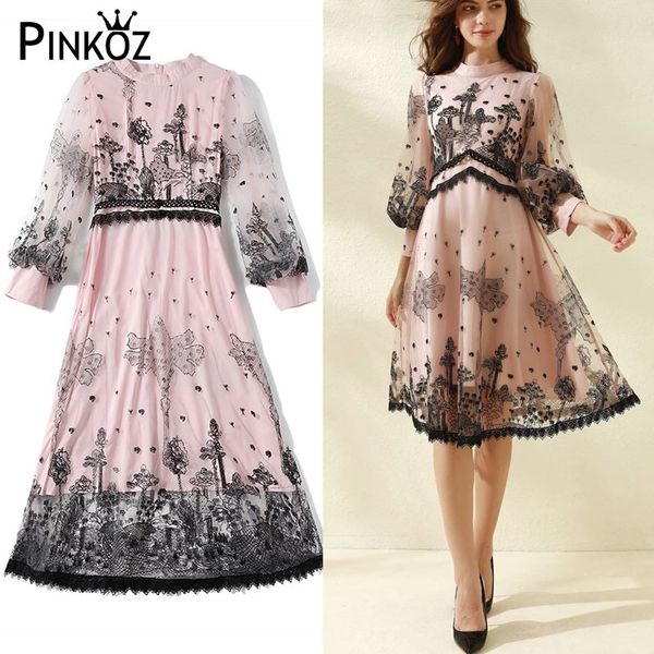 fashion designer dress spring autumn women dress stand collar lantern sleeve mesh embroidery vacation luxury robe dresses 210421, Black;gray
fashion designer dress spring autumn women dress stand collar lantern sleeve mesh embroidery vacation luxury robe dresses 210421, Black;gray