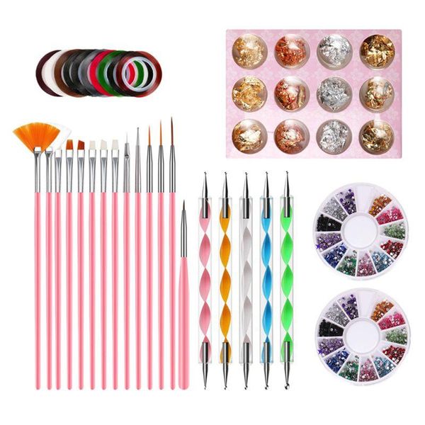 nail art kits brush dotting painting pen sticker foils picker rhinestones decoration manicure care tool set
nail art kits brush dotting painting pen sticker foils picker rhinestones decoration manicure care tool set