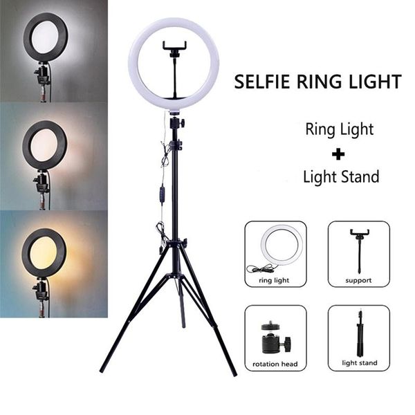 dimmable led selfie ring fill light phone camera lamp with tripod for makeup video live aro de luz para celular tripode flashes
dimmable led selfie ring fill light phone camera lamp with tripod for makeup video live aro de luz para celular tripode flashes