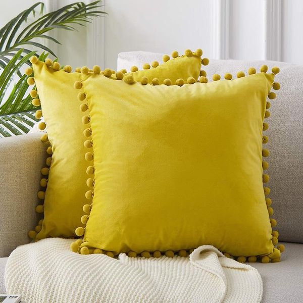 cushion/decorative pillow square cushion cover with pompom ball soft velvet multicolor throw cases for bedroom sofa decorative 45x45cm
cushion/decorative pillow square cushion cover with pompom ball soft velvet multicolor throw cases for bedroom sofa decorative 45x45cm