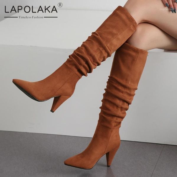 boots lapolaka brand trendy pointed toe pleated knee high women shoes quality slip on work lady1, Black
boots lapolaka brand trendy pointed toe pleated knee high women shoes quality slip on work lady1, Black
