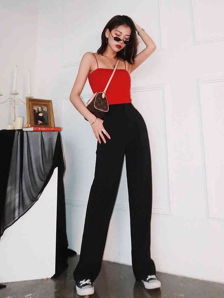 capri women's trousers waist wide leg black total length long, pants chic pantalon femme streetwear, Black;white
capri women's trousers waist wide leg black total length long, pants chic pantalon femme streetwear, Black;white