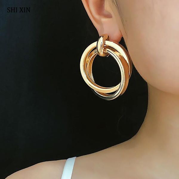 stud shixin punk large cross circle earrings for women fashion gold/silver color big girl 2021 jewelry fashionable gift, Golden;silver
stud shixin punk large cross circle earrings for women fashion gold/silver color big girl 2021 jewelry fashionable gift, Golden;silver
