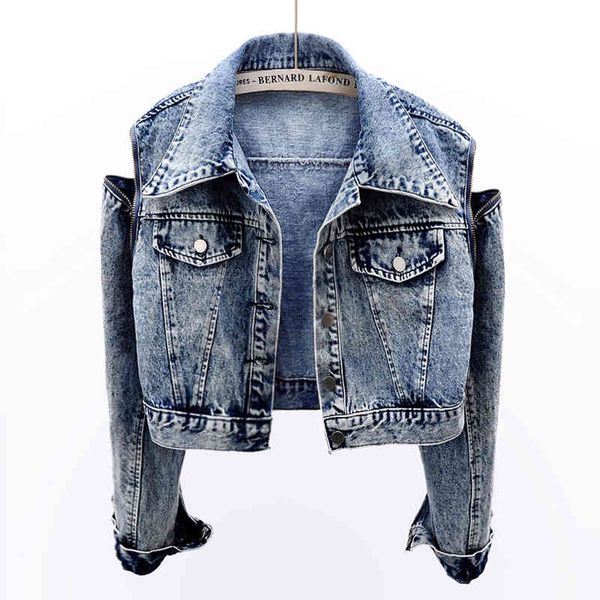jacket vintage blue removable sleeve denim jacket coat women outerwear spring big size loose casual short jeans jackets female, Black;brown
jacket vintage blue removable sleeve denim jacket coat women outerwear spring big size loose casual short jeans jackets female, Black;brown