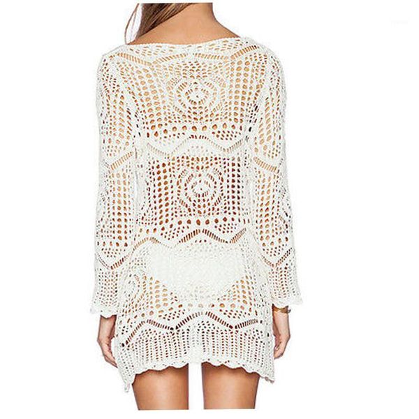women bikini cover-up female lace hollow out round neck short regular sleeve print fashion ladies swimwear beachdress women's, White;black
women bikini cover-up female lace hollow out round neck short regular sleeve print fashion ladies swimwear beachdress women's, White;black