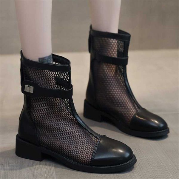 boots women fashion leather mesh patchwork round toe spring summer outdoor breathable hollow out back zip female shoes, Black
boots women fashion leather mesh patchwork round toe spring summer outdoor breathable hollow out back zip female shoes, Black