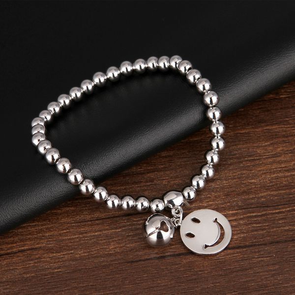 design jewelry south korea's new versatile cute smiling face bell round bead accessories jewelry bracelet female, Black
design jewelry south korea's new versatile cute smiling face bell round bead accessories jewelry bracelet female, Black