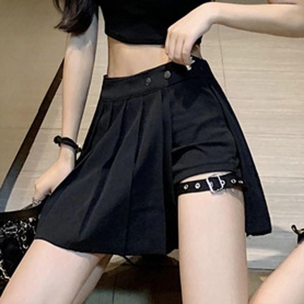 black casual solid short womens skirts punk high waist ruffled zipper a line irregular cutting mini 12
black casual solid short womens skirts punk high waist ruffled zipper a line irregular cutting mini 12