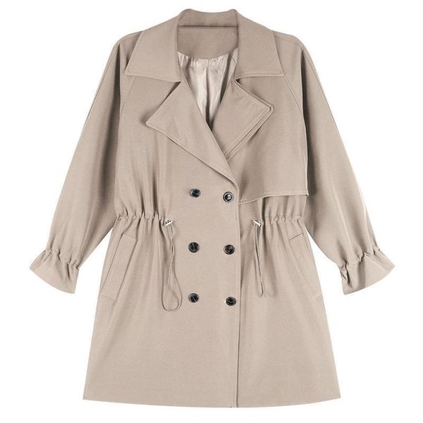 women's trench coats mid long spring and autumn coat korean versatile loose suit collar casual thin, Tan;black
women's trench coats mid long spring and autumn coat korean versatile loose suit collar casual thin, Tan;black