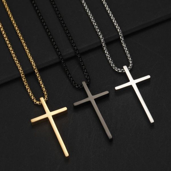pendant necklaces 10 pcs long cross shape necklace gold steel and black size 51.8mm*2.8mm gift wholesale, Silver
pendant necklaces 10 pcs long cross shape necklace gold steel and black size 51.8mm*2.8mm gift wholesale, Silver