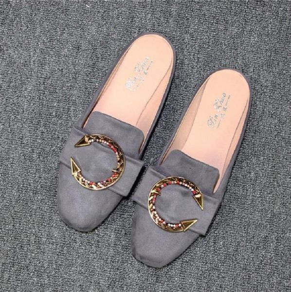 slippers summer autumn square head baotou half flat sandals women mules shoes big size 43-44 small 31-32, Black
slippers summer autumn square head baotou half flat sandals women mules shoes big size 43-44 small 31-32, Black