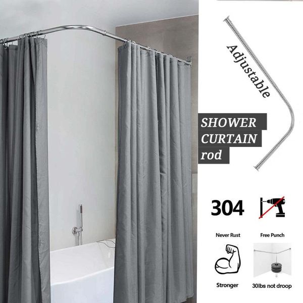 shaped shower curtain rod extendable curved 201 stainless steel poles punch-bathroom rail 6 size curtains
shaped shower curtain rod extendable curved 201 stainless steel poles punch-bathroom rail 6 size curtains