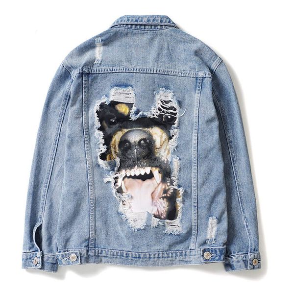 famous men's designer jacket denim european and american trend printing behind the big dog autumn blue s-xl size, Black;brown
famous men's designer jacket denim european and american trend printing behind the big dog autumn blue s-xl size, Black;brown