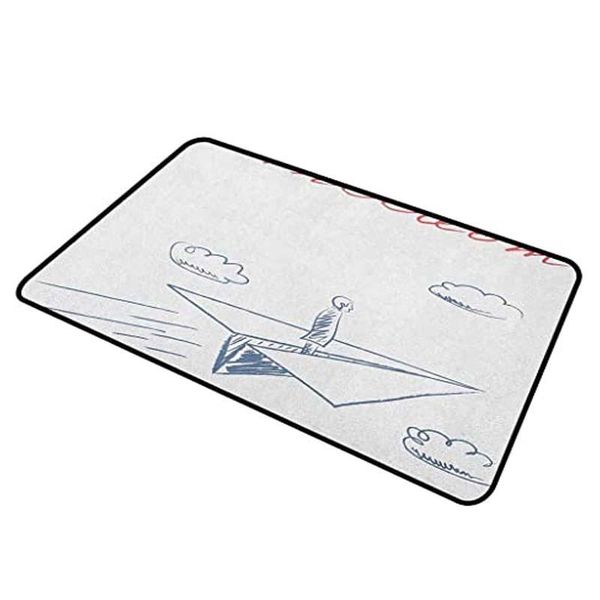 doormat flying paper plane in hand drawn sketch cartoon style om text clouds machine washable inside mats for home indoor/o carpets
doormat flying paper plane in hand drawn sketch cartoon style om text clouds machine washable inside mats for home indoor/o carpets