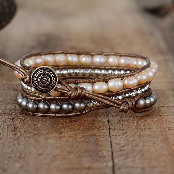 women wrap bracelets freshwater pearl 3 strands leather rope woven bracelet statement bracelet mothers day gifts jewelry a, Golden;silver
women wrap bracelets freshwater pearl 3 strands leather rope woven bracelet statement bracelet mothers day gifts jewelry a, Golden;silver