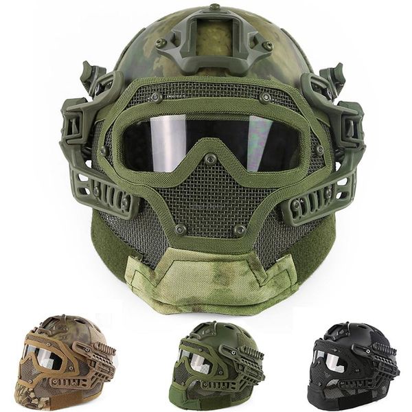 tactical helmets outdoor military helmet hunting shooting full face mask paintball combat motorcycle cs wargame
tactical helmets outdoor military helmet hunting shooting full face mask paintball combat motorcycle cs wargame