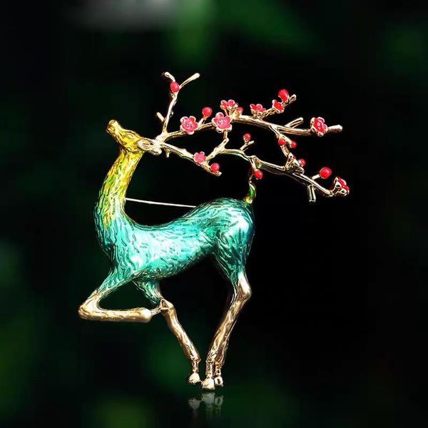 pins, brooches muylinda fashion animal metal deer and flower banquet jewelry exquisite enamel brooch for women., Gray
pins, brooches muylinda fashion animal metal deer and flower banquet jewelry exquisite enamel brooch for women., Gray