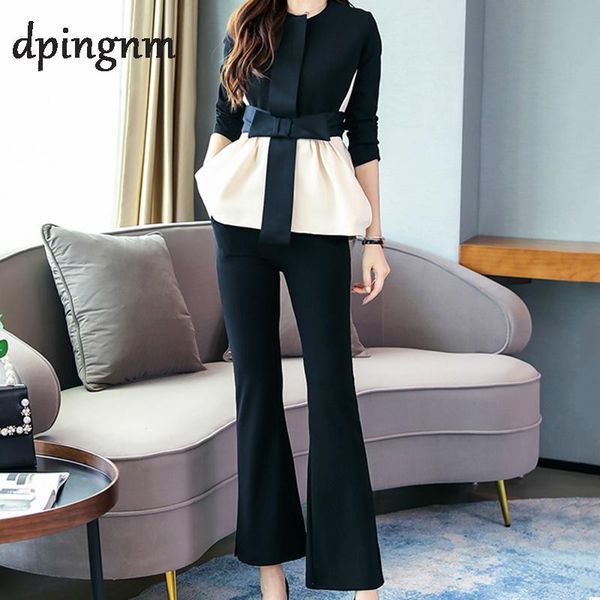 women's suits & blazers white blazer 2 piece set women winter work wear full sleeve ruffles pencil pants suit two office lady outfits, White;black
women's suits & blazers white blazer 2 piece set women winter work wear full sleeve ruffles pencil pants suit two office lady outfits, White;black