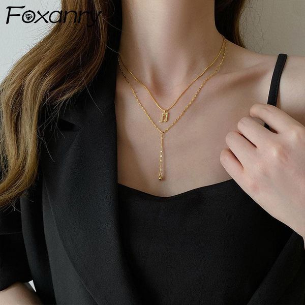 chains foxanry 925 sterling silver necklace for women trendy elegant creative double layer sparkling zircon tassel bride jewelry
chains foxanry 925 sterling silver necklace for women trendy elegant creative double layer sparkling zircon tassel bride jewelry