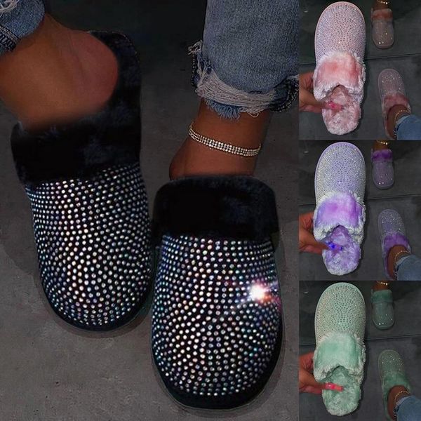 classic winter warm flat-bottom shoes women girls slippers house crystal indoor bedroom zapatilla mujer fur, Black
classic winter warm flat-bottom shoes women girls slippers house crystal indoor bedroom zapatilla mujer fur, Black