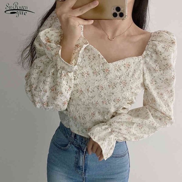 spring chic lace women blouse and floral casual vintage puff sleeve shirts square collar female clothing 14303 210508, White
spring chic lace women blouse and floral casual vintage puff sleeve shirts square collar female clothing 14303 210508, White