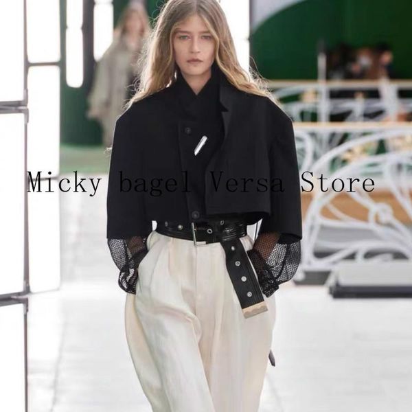 women's suits & blazers 2021 luxury design mesh printing fashion temperament lapel versatile shoulder pad loose casual suit coat, White;black
women's suits & blazers 2021 luxury design mesh printing fashion temperament lapel versatile shoulder pad loose casual suit coat, White;black