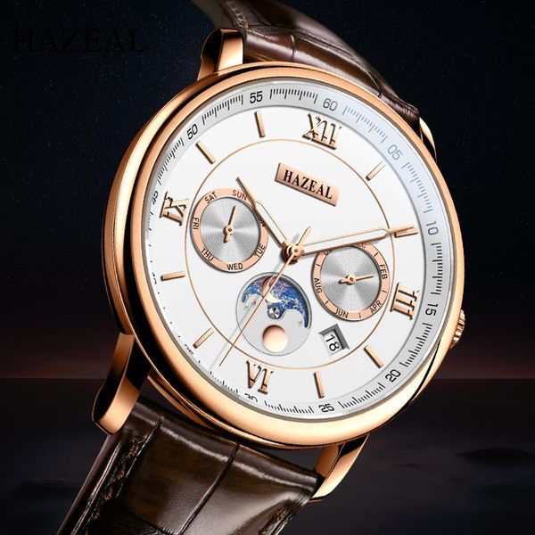 wristwatches hazeal designer reloj hombre stainless steel men's mechanical watch sapphire waterproof leather date luxury automatic wris, Slivery;brown
wristwatches hazeal designer reloj hombre stainless steel men's mechanical watch sapphire waterproof leather date luxury automatic wris, Slivery;brown
