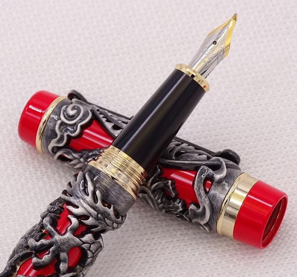 fountain pens jinhao dragon phoenix vintage luxury gray-red calligraphy pen iraurita bent nib full metal carving for art office
fountain pens jinhao dragon phoenix vintage luxury gray-red calligraphy pen iraurita bent nib full metal carving for art office