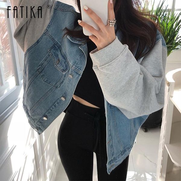 women's jackets fatika autumn winter denim patchwork turn-down collar stylish outerwear high street fashionable jeans, Black;brown
women's jackets fatika autumn winter denim patchwork turn-down collar stylish outerwear high street fashionable jeans, Black;brown