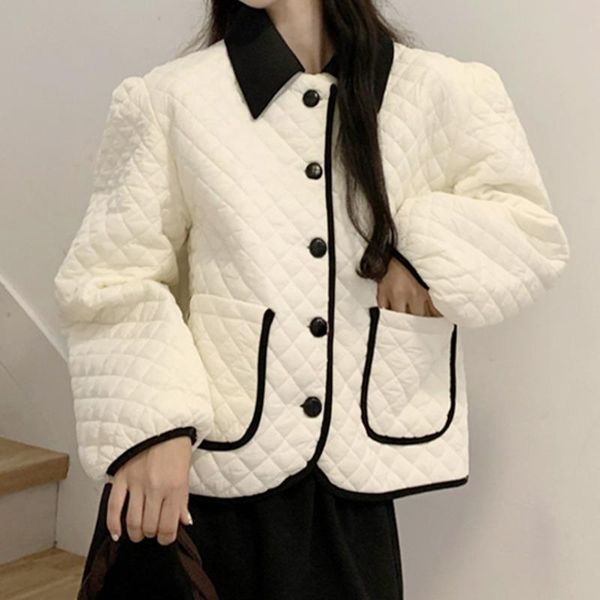 women's jackets white small xiangfeng lingge cotton clothes autumn and winter light 2021 design coat, Black;brown
women's jackets white small xiangfeng lingge cotton clothes autumn and winter light 2021 design coat, Black;brown