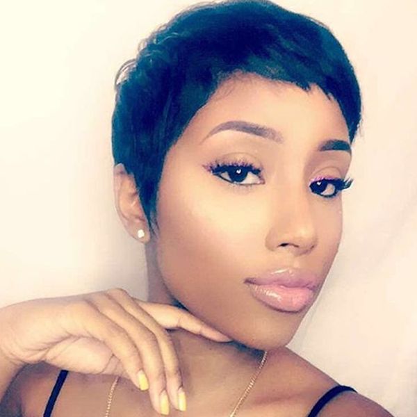 human peruvian virgin hair natural color capless wigs short pixie cut straight full machine wig, Black;brown
human peruvian virgin hair natural color capless wigs short pixie cut straight full machine wig, Black;brown